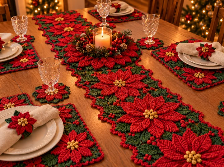 Kollektion Weihnachtsstern gehäkelt